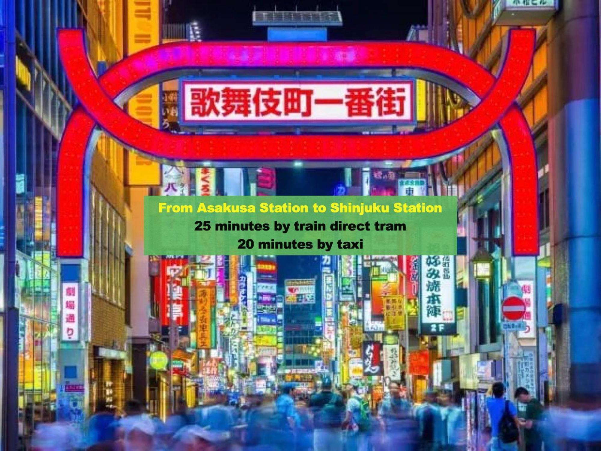 Apartmán 浅草寺3分 浅草駅6分 寝室+リビング2-4人 スカイツリービュー 駅近 成田空港&羽田空港直通 Prefektura Tokio Exteriér fotografie